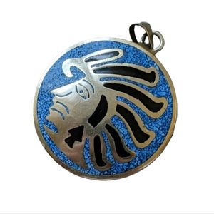 NATIVE American 925 VINTAGE MEDALLION